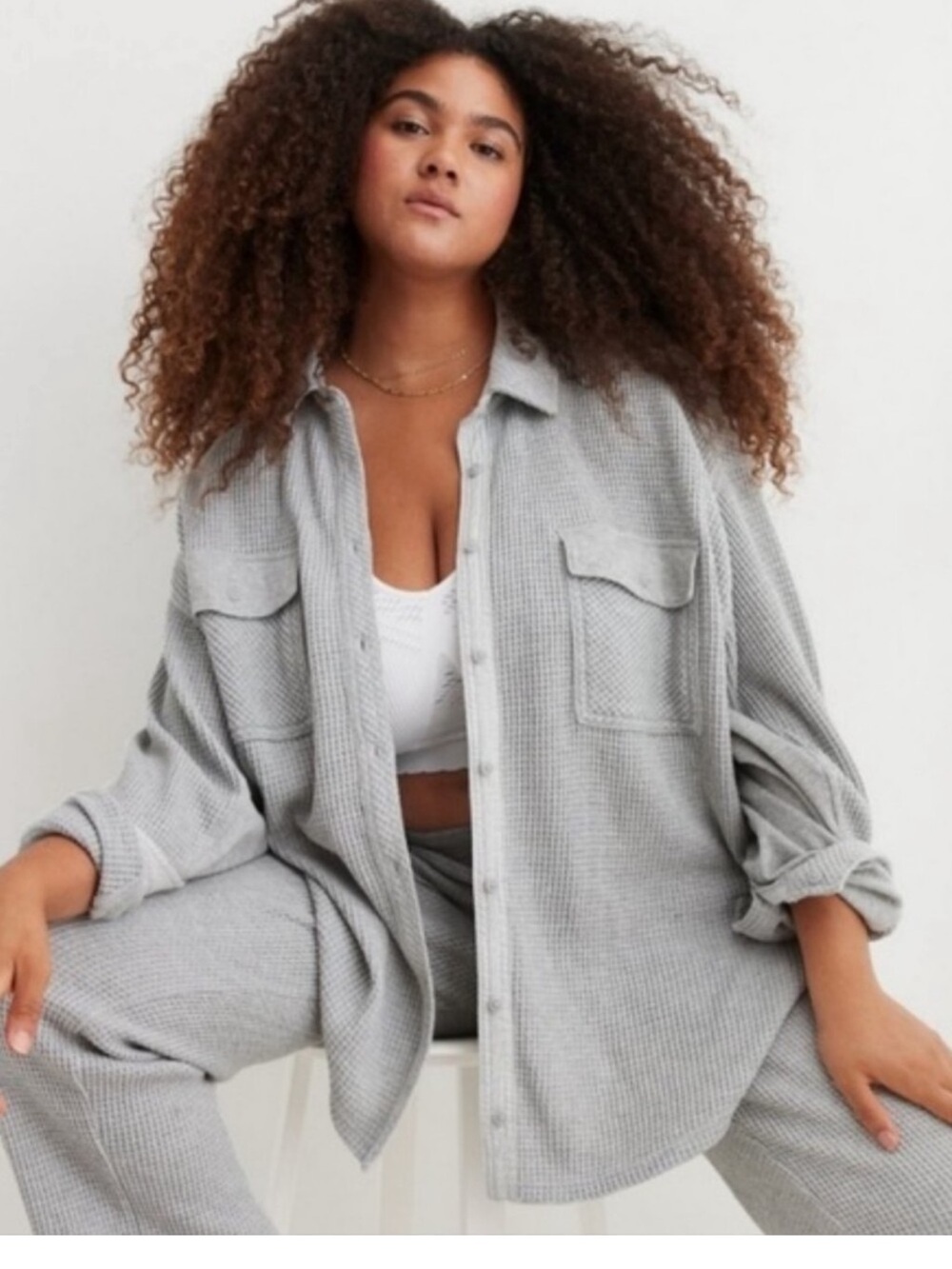Aerie LumberJane Waffle Shirt